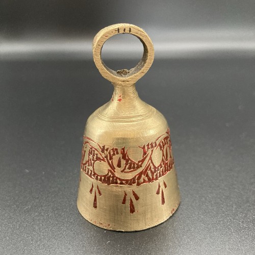 Vintage brass bell miniature - bell,