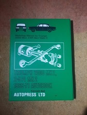Workshop Manual For Triumph 2000 Mk 2, 2.5 PI Mk2 1969-71
