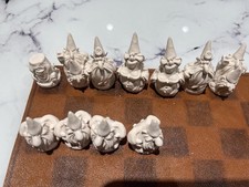 3D Printed Gnomes Chess Set Unpainted