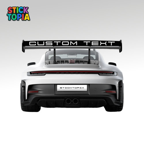Porsche custom text - custom, spoiler