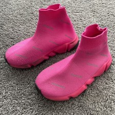 Girls Pink Balenciaga Sock