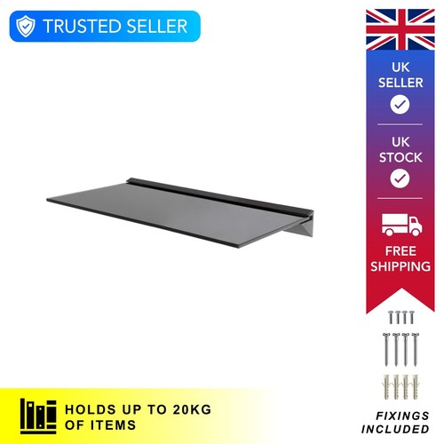 Floating glass wall shelf - glass,