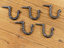 5 Hand Forged Nail In Hooks Medieval Primitive Glazed Iron Hammer Mug Key Small
