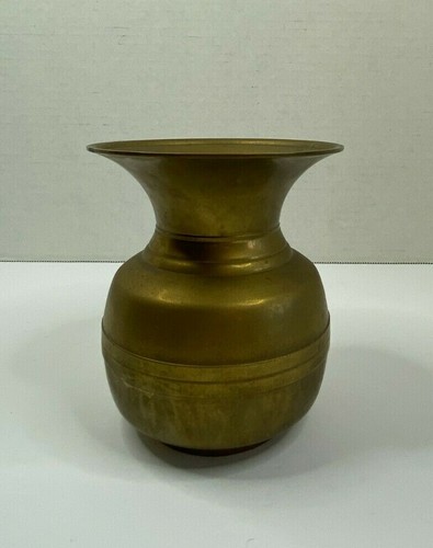 Vintage brass vase - vintage,