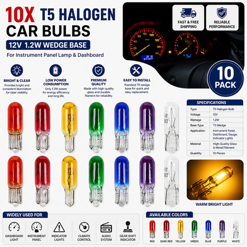 10x halogen car bulbs - bulbs, 12v