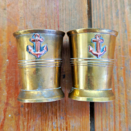 Set nautical anchor brass - set,