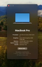 Apple MacBook Pro 2019 16-inch Touch Bar, 2.6 GHz Intel I7, 16GB RAM, 500MB SSD