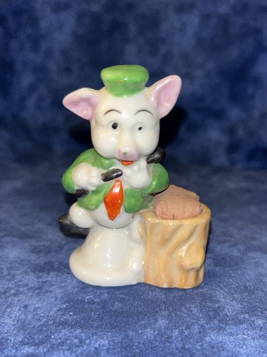 Vintage little pigs with - pigs, flute