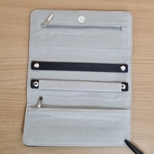 NEW Azendi Envelope Jewelry Roll Wallet Black Folding Travel Case Earrings 