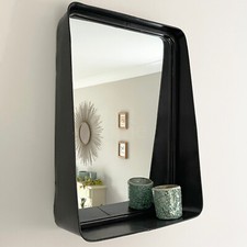 Industrial Mirrored Wall Shelf
