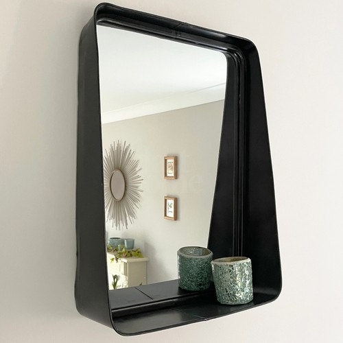 Industrial mirrored wall shelf - mirrored,