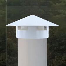 Round PVC Rain Hat for Ventilation Systems Cold Resistant Easy Maintenance