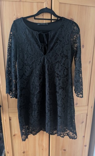 Zara lace black dress - zara,