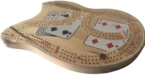 Large wooden cribbage - large,