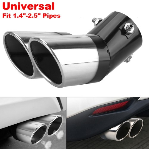 Curved car tailpipe - curved, twin