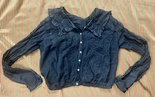 Antique edwardian black cotton - antique,