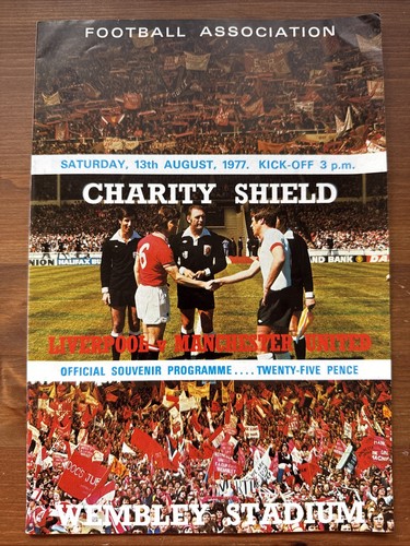 1977 charity shield - shield, programme