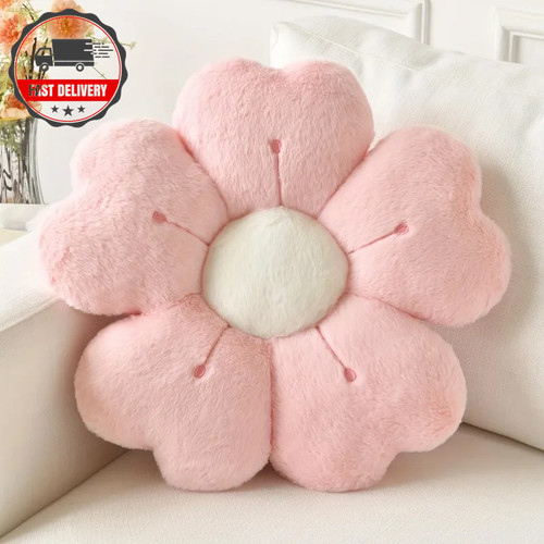 Flower shaped plush throw - plush,