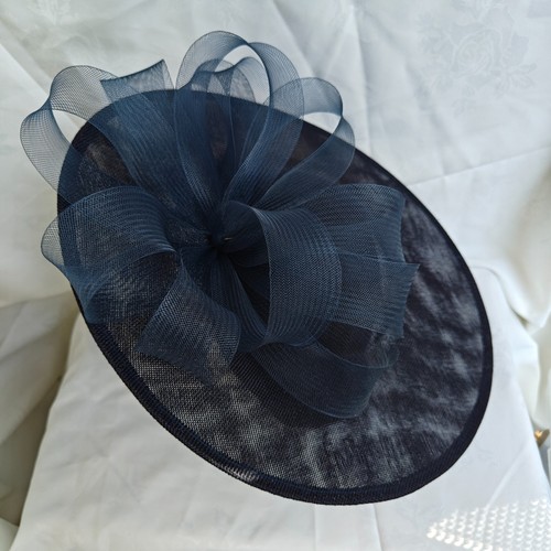 Navy blue flower - blue, brim