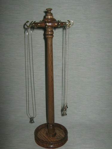 Wood necklace stand wooden - necklace, in