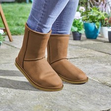 Womens Comfi Snugz Faux Fur Lined Boots Water Resistant Ladies Outdoor Footwear