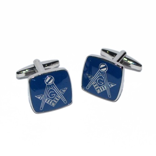 Silver blue masonic - silver, &