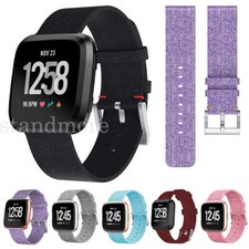 Nylon Woven Fabric Watch Strap Band For Fitbit Versa