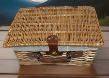 Wicker Hamper Gift Basket Empty With Handle 36cm x 24cm x 14cm 