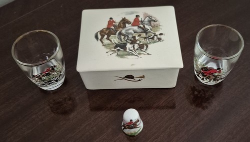Vintage equestrian fox hunting - vintage,
