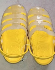 Kids' Plastic Jelly Sandals Size 10 Yellow Slip On Shoes