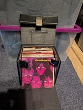 X60 Mixed Genre Singles 45s 7 Inch Vinyl Records With Box