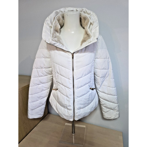 Zara womens white puffer - white,