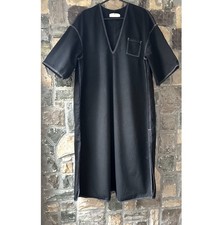 MM6 Maison Martin Margiela Black Dyed Kimono Dress Size 42 UK 14