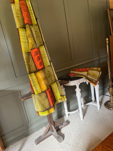 Vintage barkcloth curtains - vintage,