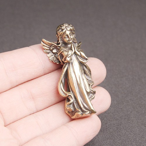 Copper craft angel figurine - craft,