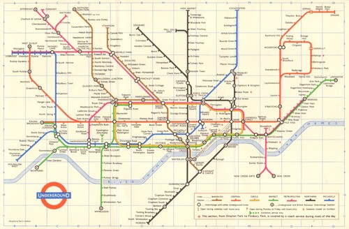 London underground tube map - london,