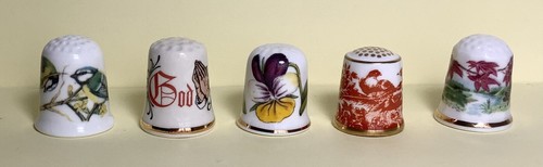 Bone china thimbles - 5,