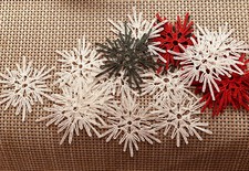 Vintage White Hand Crochet  Christmas Star ⭐️Handmade  Snowflake⭐️ Decoration⭐️