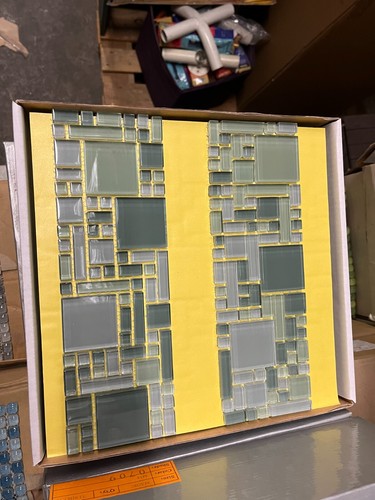 Green glass squares rectangles - green, squares/rectangles
