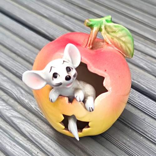 Ceramic mouse figurine glossy - ceramic,