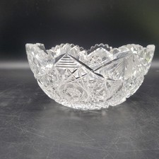 Vintage Cut Glass Crystal Bowl