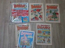 5 x THE BEANO/THE DANDY XMAS/NEW YEAR ISSUES 87/88 and CELEBRATION STICKER ALBUM