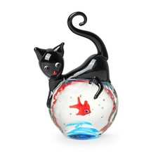 Hand Blown Glass Cartoon Cat