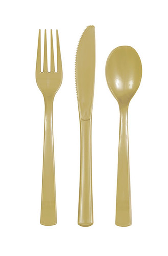 Coloured plastic cutlery sets - plastic,