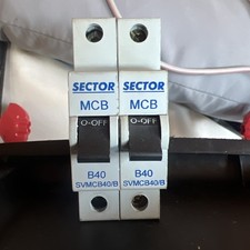 SECTOR 40 AMP CURVE B 6kA MCB CIRCUIT BREAKER SVMCB40/B Blue