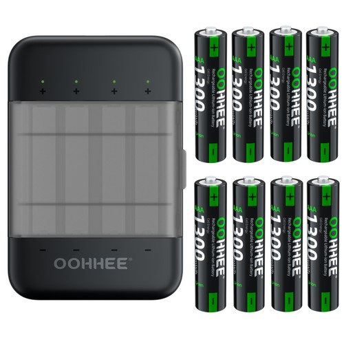 8pcs 1300mwh aaa - 1300mwh, rechargeable