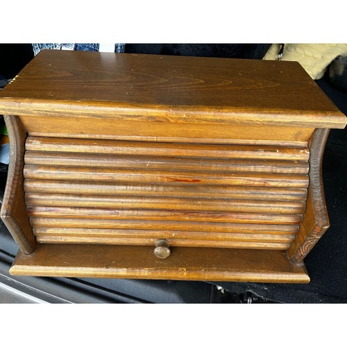 Vintage wood roll - wood, tambour
