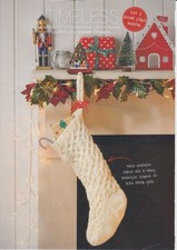 FESTIVE CHRISTMAS STOCKING~CLASSIC CABLES  KNITTING PATTERN~MAGAZINE EXTRACT