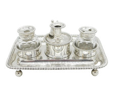 George IV Matthew Boulton Sterling Silver Desk Stand Antique 1828 Birmingham