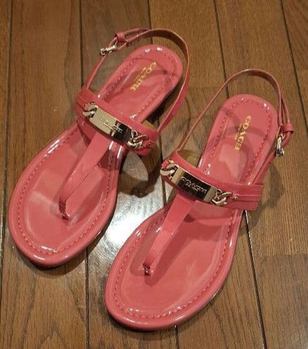 Coach pink flat sandals - coach,